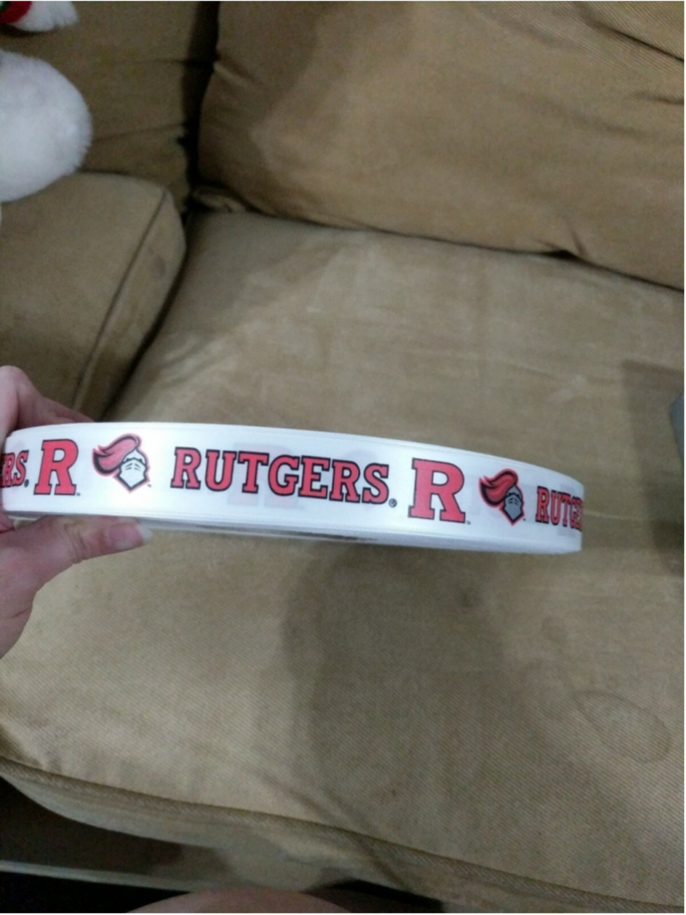 Rutgers University Scarlet Knight - 7/8" Ribbon - 10 yards